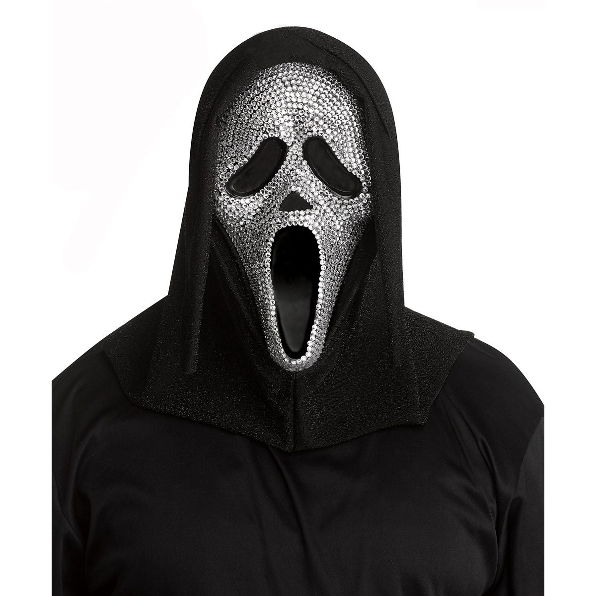 Ghost Face Bling Full Mask SILVER