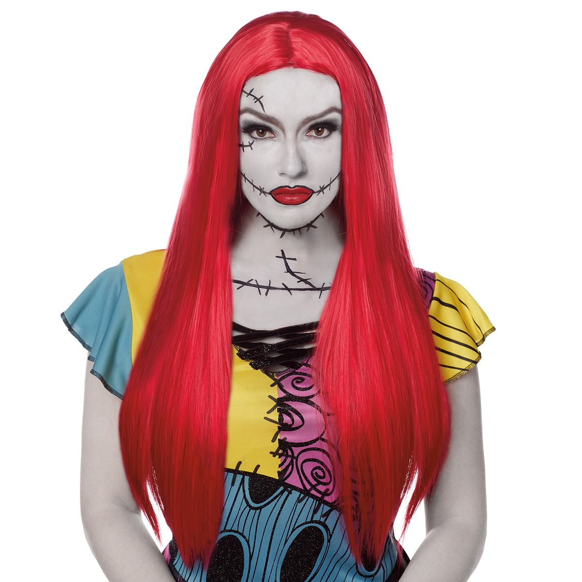 Heat Resistant Sally Wig - The Nightmare Before Christmas RED