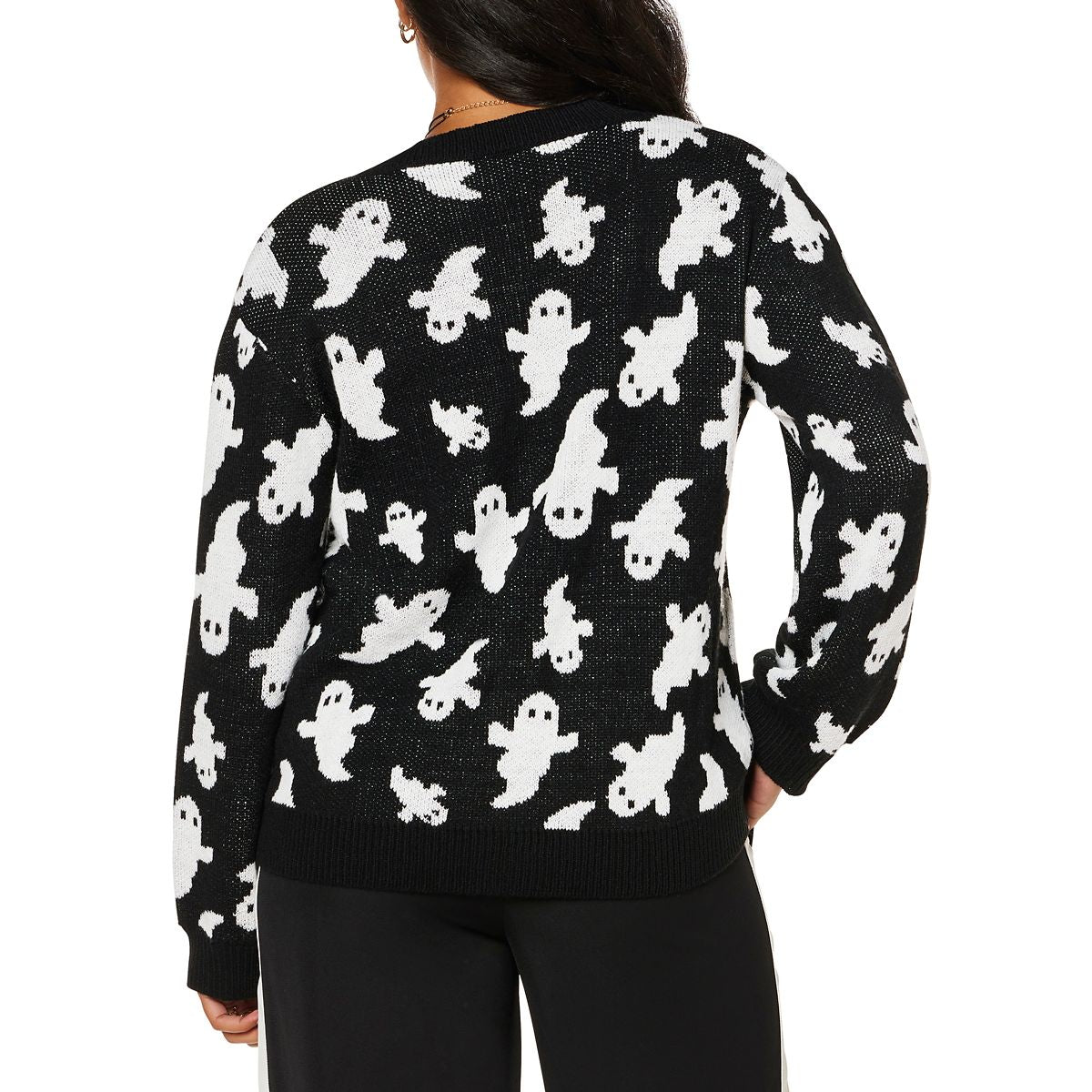 Ghost Cardigan BLACK AND WHITE