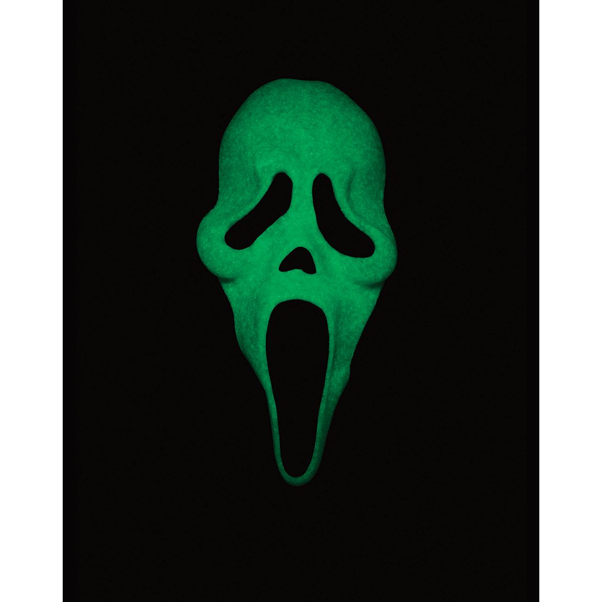 Adult 30th Anniversary Glow in the Dark Ghost Face Costume BLACK