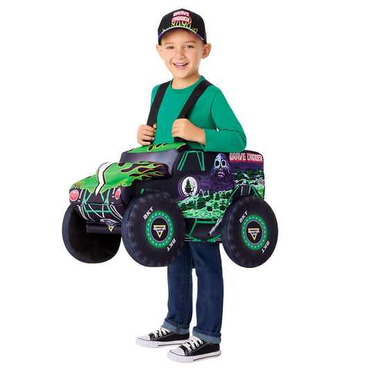 Toddler Grave Digger Ride-Along Costume - Monster Jam GREEN