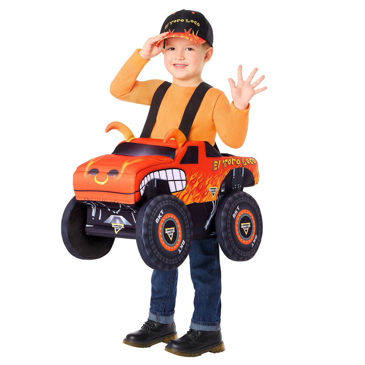 Toddler El Toro Loco Ride-Along Costume - Monster Jam ORANGE