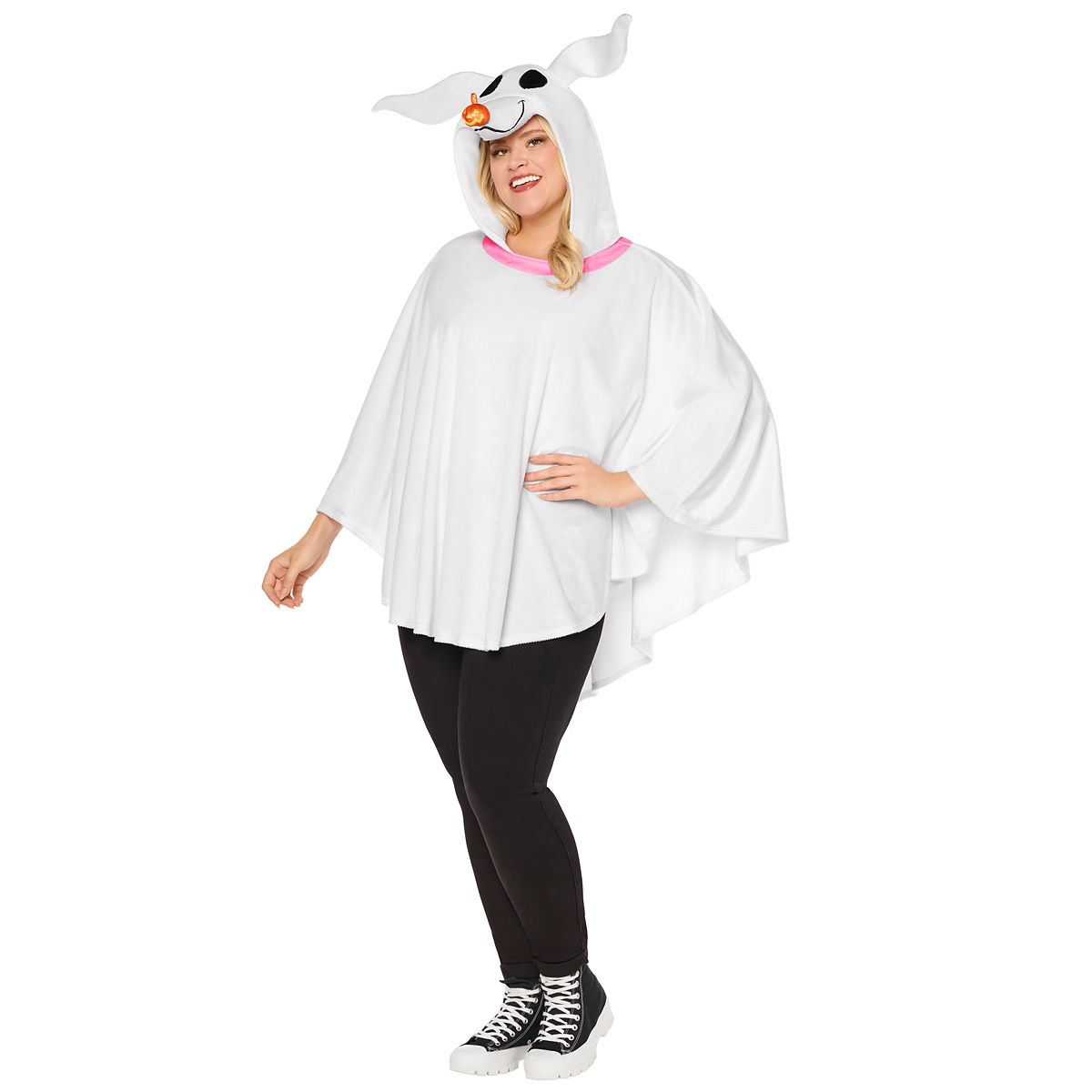 Adult Zero Costume Top - The Nightmare Before Christmas WHITE