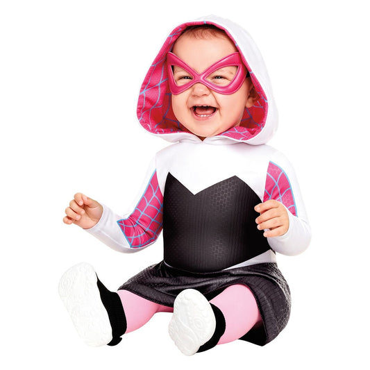 Baby Ghost-Spider Dress Costume - Spider-Man Classic BLACK AND PINK