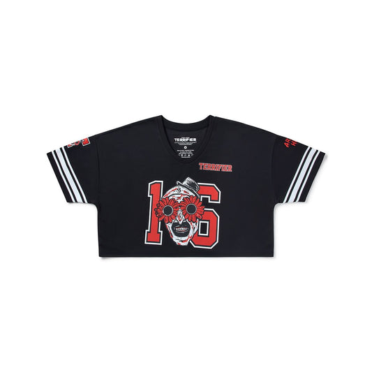 Terrifier Cropped Football Jersey BLACK