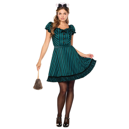 Adult Haunted Mansion Maid Costume GREEN