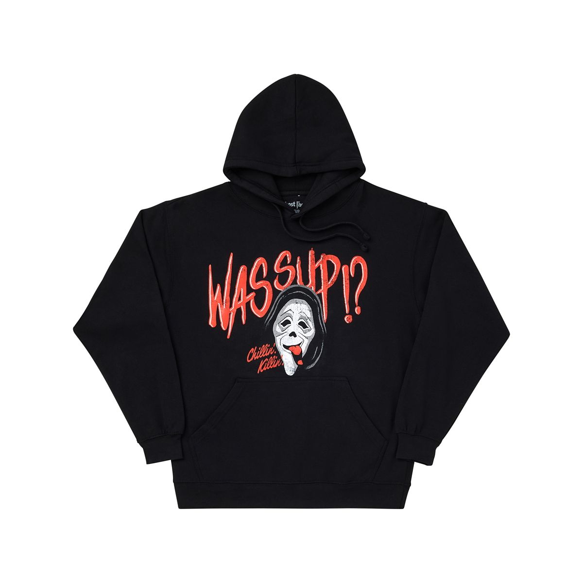 Ghost Face Wassup Hoodie - Scary Movie BLACK AND RED