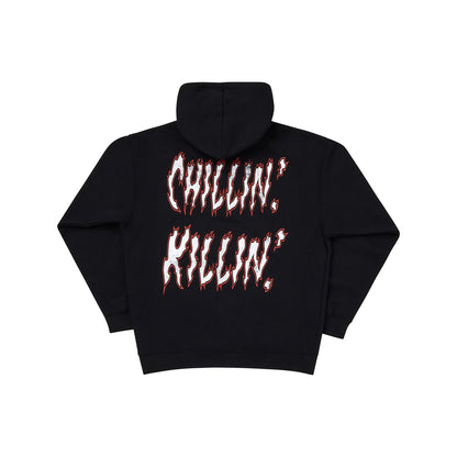 Ghost Face Wassup Hoodie - Scary Movie BLACK AND RED