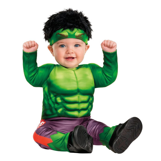 Baby Hulk Jumpsuit Costume - Avengers Classic GREEN