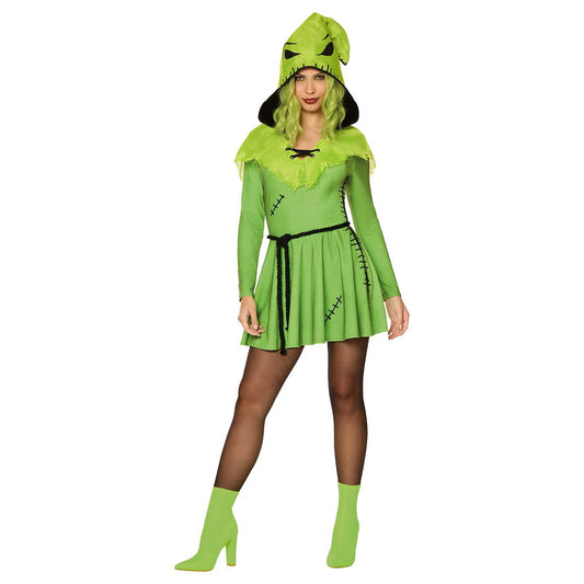 Adult Green Oogie Boogie Dress Costume - The Nightmare Before Christmas GREEN