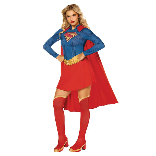 Adult Supergirl Costume - DC RED / BLUE