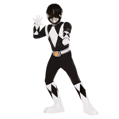 Kids Black Power Ranger Costume - Mighty Morphin Power Rangers BLACK