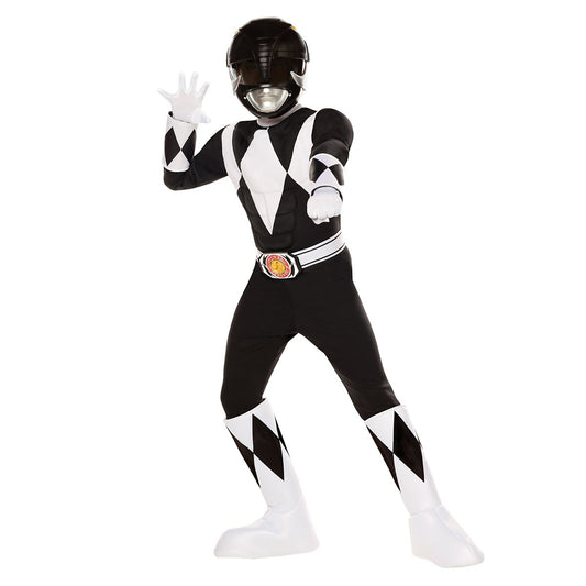 Kids Black Power Ranger Costume - Mighty Morphin Power Rangers BLACK