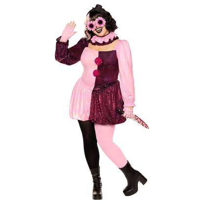 Adult Pink Art the Clown Dress Costume - Terrifier BLACK AND PINK