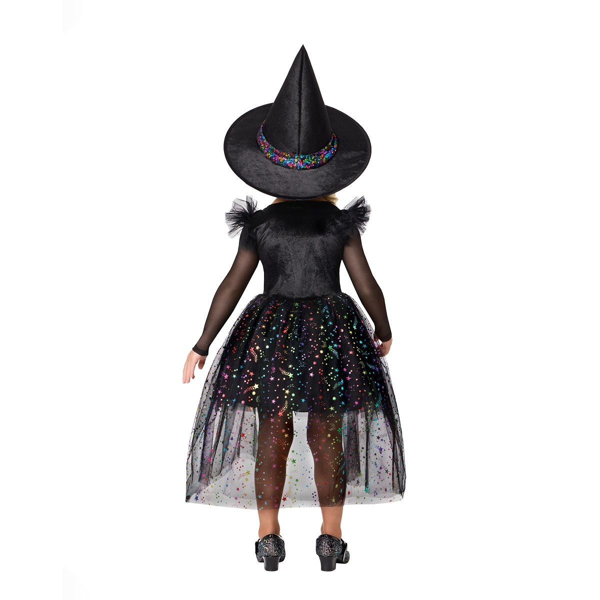 Toddler Rainbow Witch Dress Costume BLACK / MULTI