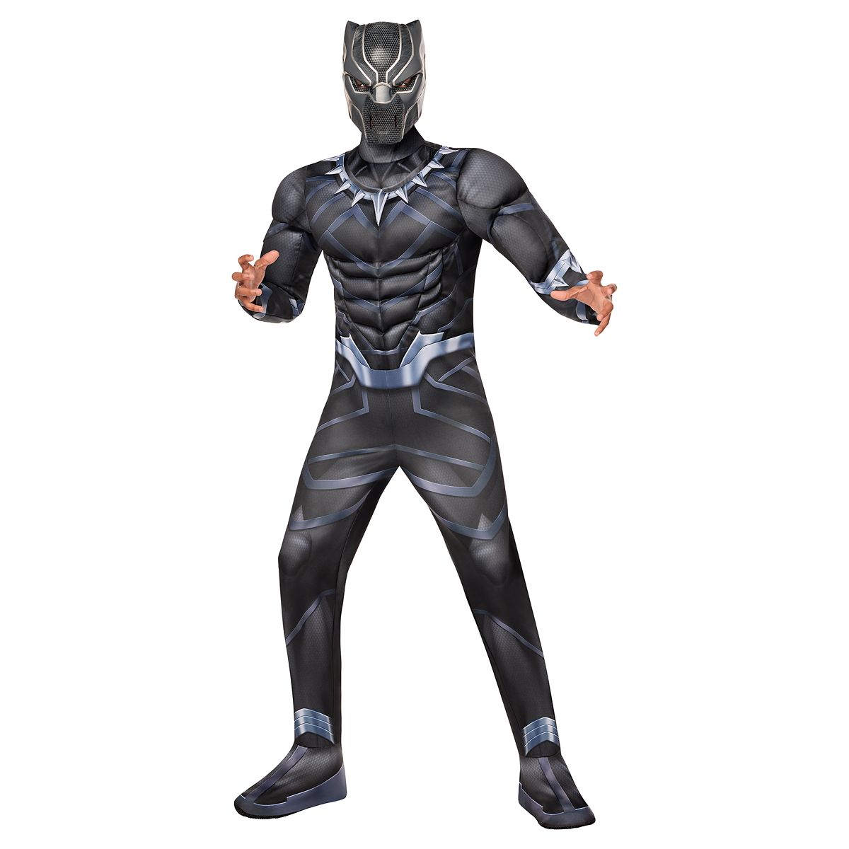 Kids Black Panther Muscle Suit Costume - Avengers BLACK