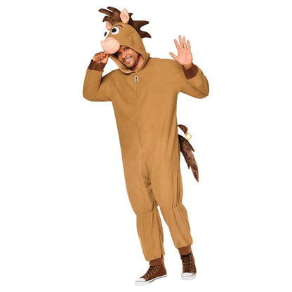 Adult Bullseye Jumpsuit Costume - Toy Story BROWN