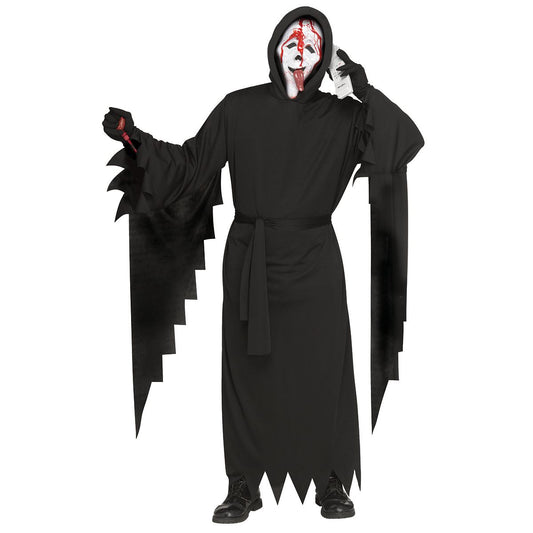 Adult Bleeding Wassup! Ghost Face Costume BLACK