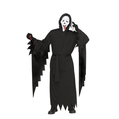 Adult Bleeding Wassup! Ghost Face Costume BLACK