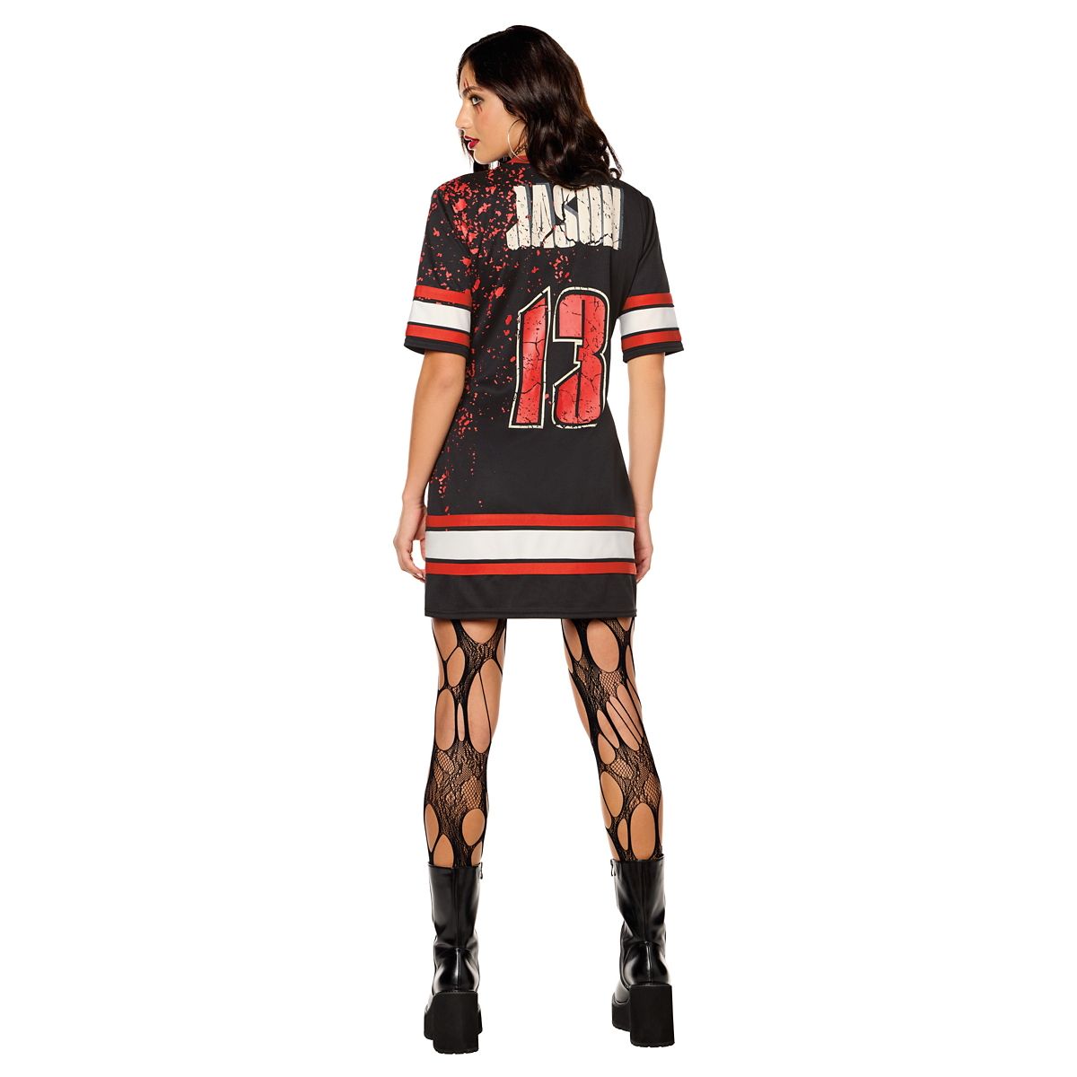 Adult Jason Voorhees Hockey Dress – Friday the 13th BLACK AND RED