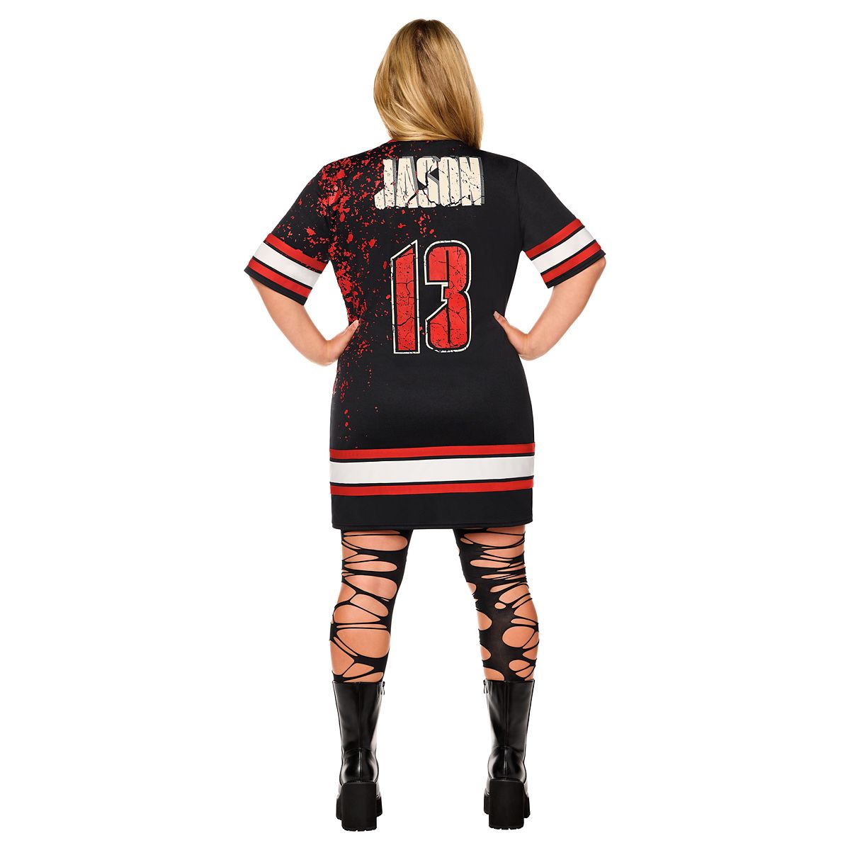 Adult Jason Voorhees Hockey Dress – Friday the 13th BLACK AND RED