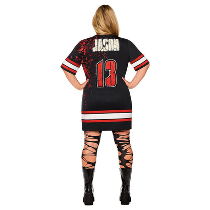 Adult Jason Voorhees Hockey Dress – Friday the 13th BLACK AND RED