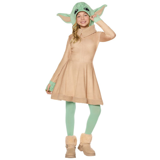 Kids Grogu Hooded Dress Costume - The Mandalorian and Grogu LIGHT BROWN