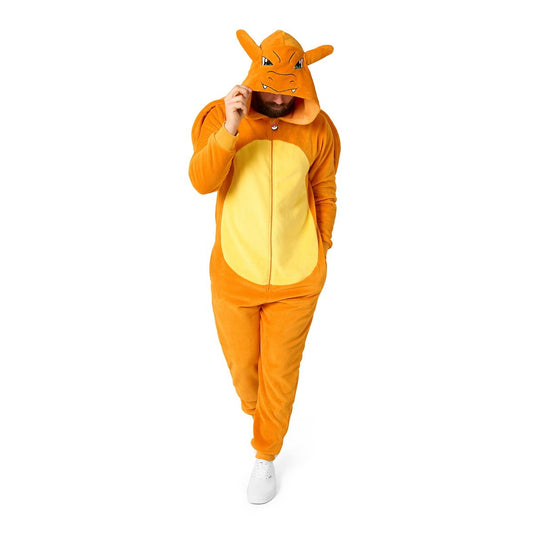 Adult Charizard Deluxe Hooded Jumpsuit - Pokémon BROWN