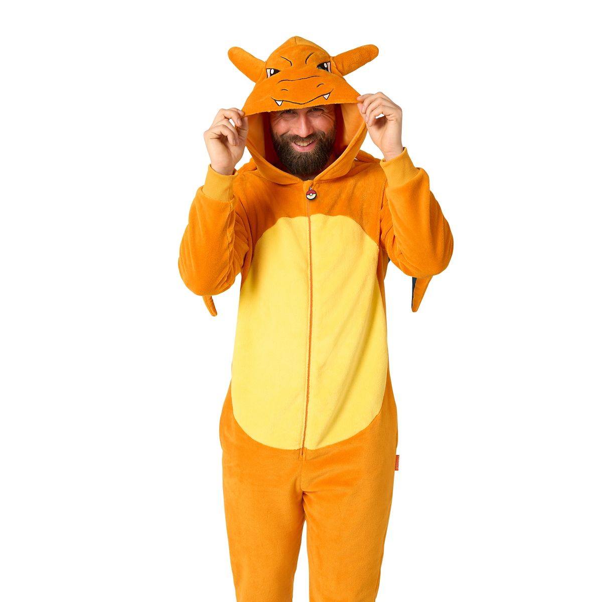 Adult Charizard Deluxe Hooded Jumpsuit - Pokémon BROWN