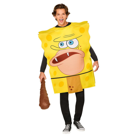 Adult SpongeBob SquarePants Caveman 3D Costume MULTI-COLOR