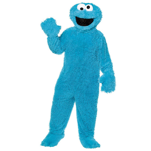Adult Cookie Monster Jumpsuit Costume - Sesame Street BLUE