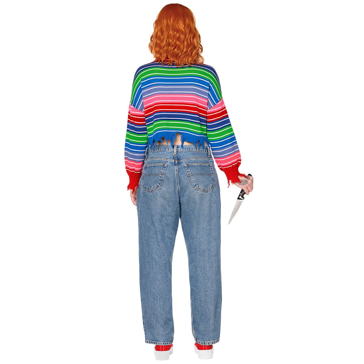 Adult Chucky Sweater and Knife Set BLUE