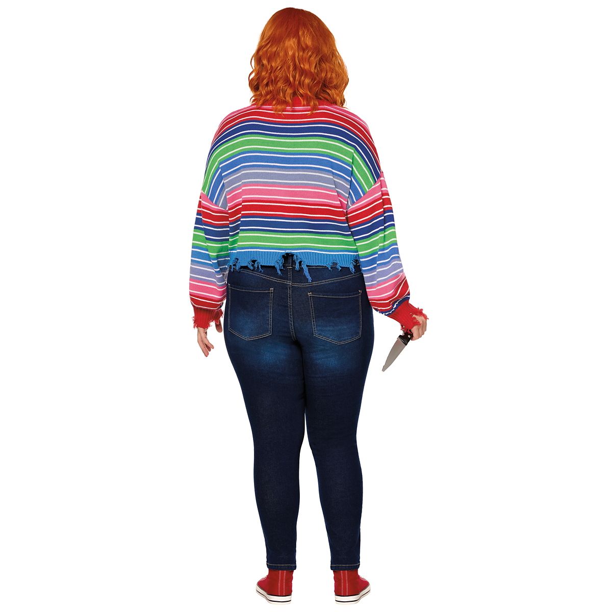 Adult Chucky Sweater and Knife Set BLUE