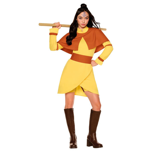 Adult Aang Dress Costume - Avatar: The Last Airbender YELLOW/ORANGE