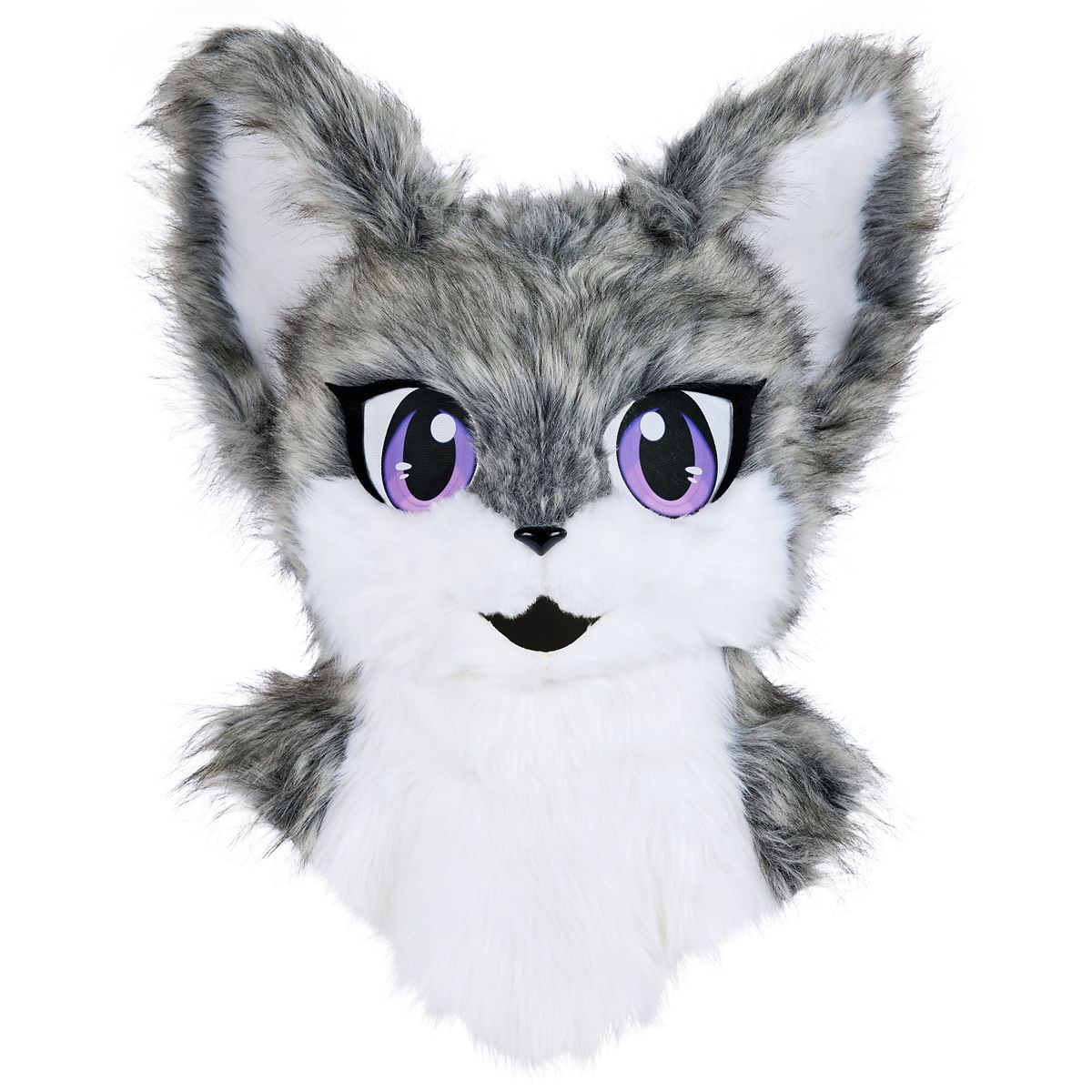 Deluxe Gray Furry Mask MULTI-COLOR