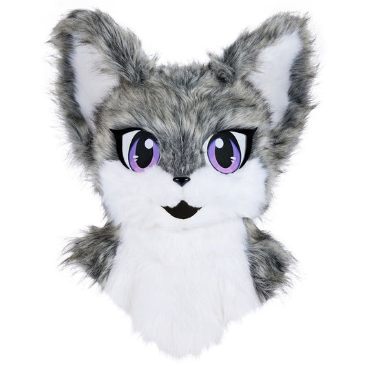Deluxe Gray Furry Mask MULTI-COLOR