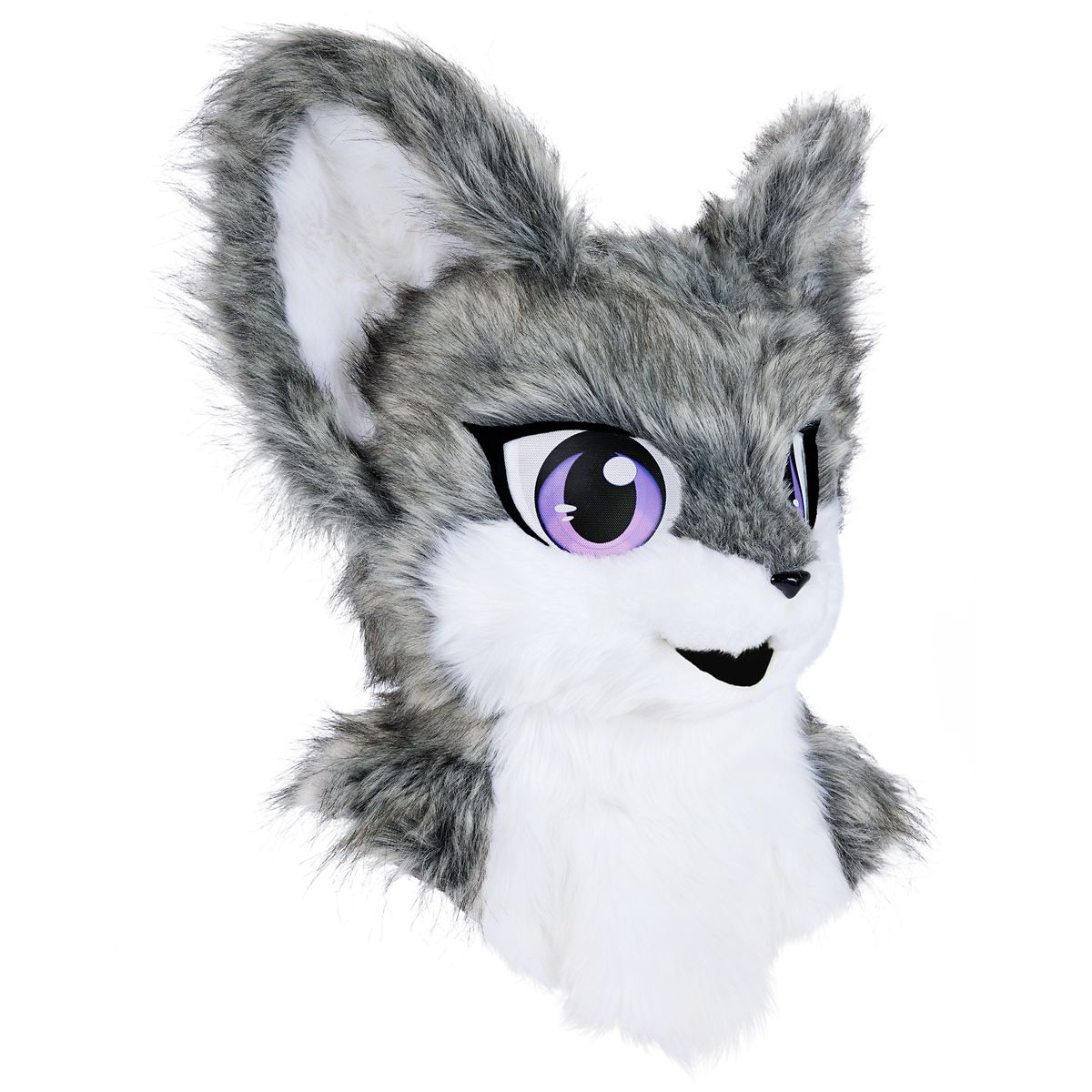 Deluxe Gray Furry Mask MULTI-COLOR