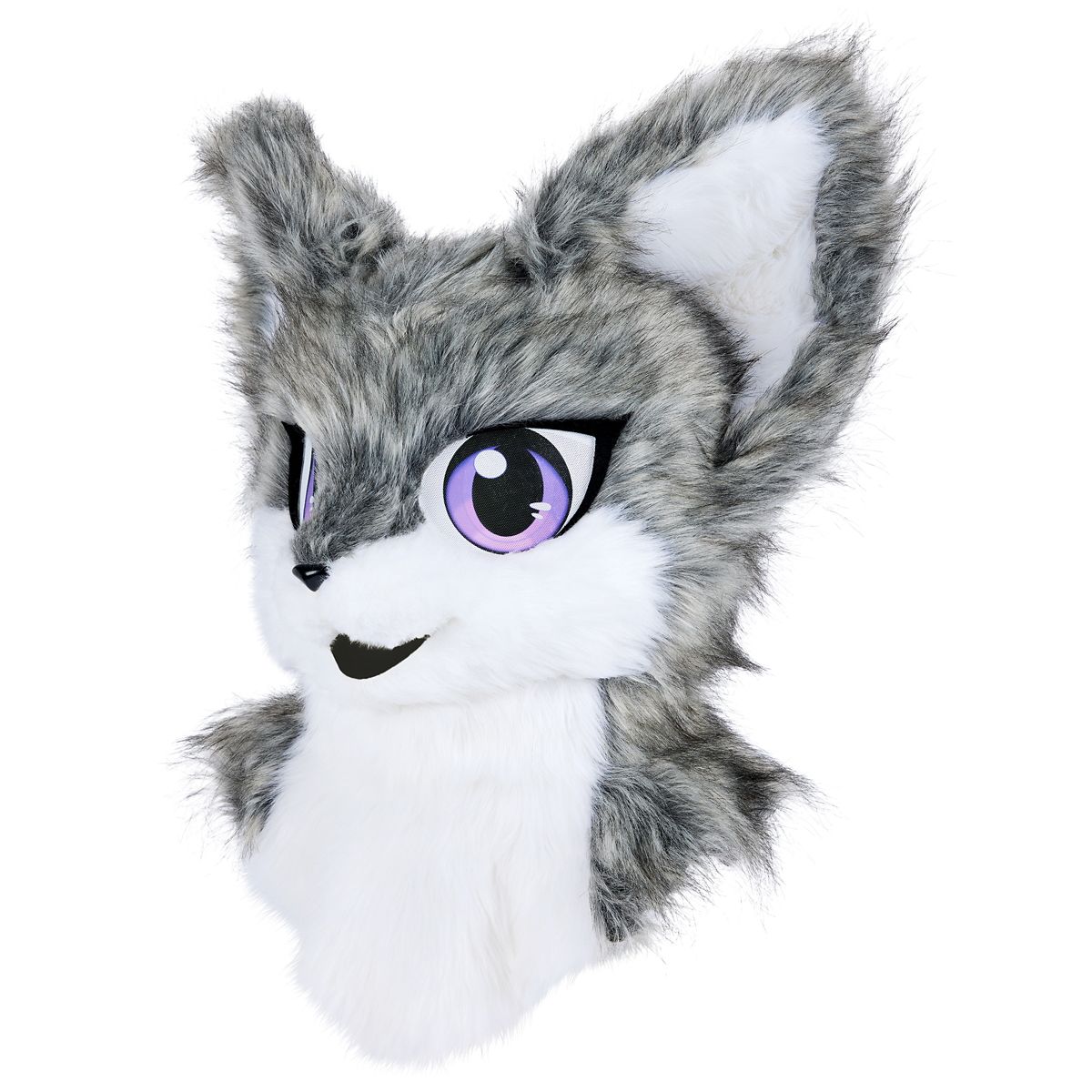 Deluxe Gray Furry Mask MULTI-COLOR