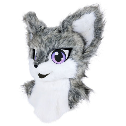 Deluxe Gray Furry Mask MULTI-COLOR