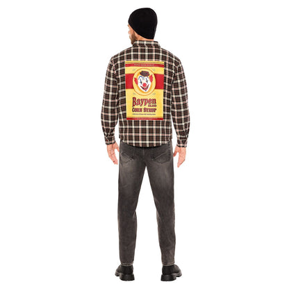 Adult Clown in a Cornfield Flannel Shirt RED