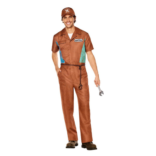 Adult Mater Jumpsuit Costume - Cars BROWN