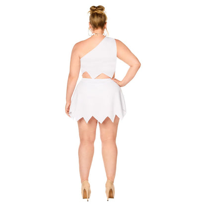Adult Wilma Sassy Costume - The Flintstones WHITE