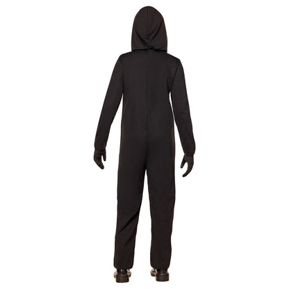 Kids Light-Up White Skeleton Stick Figure Costume BLACK