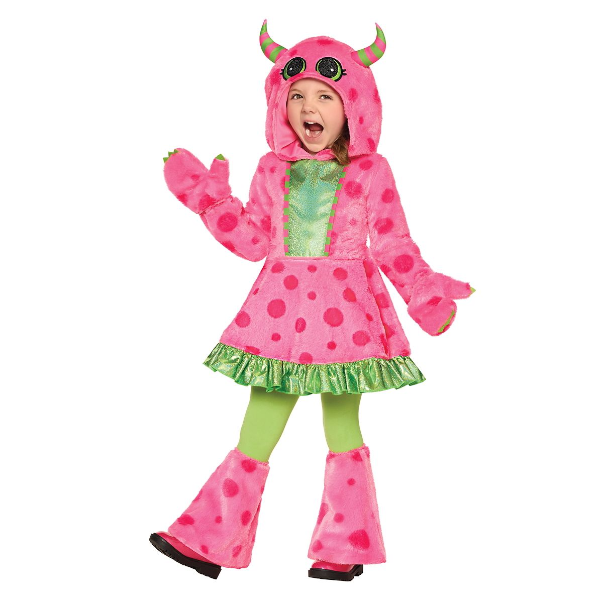 Toddler Lil' Pink Monster Dress Costume PINK