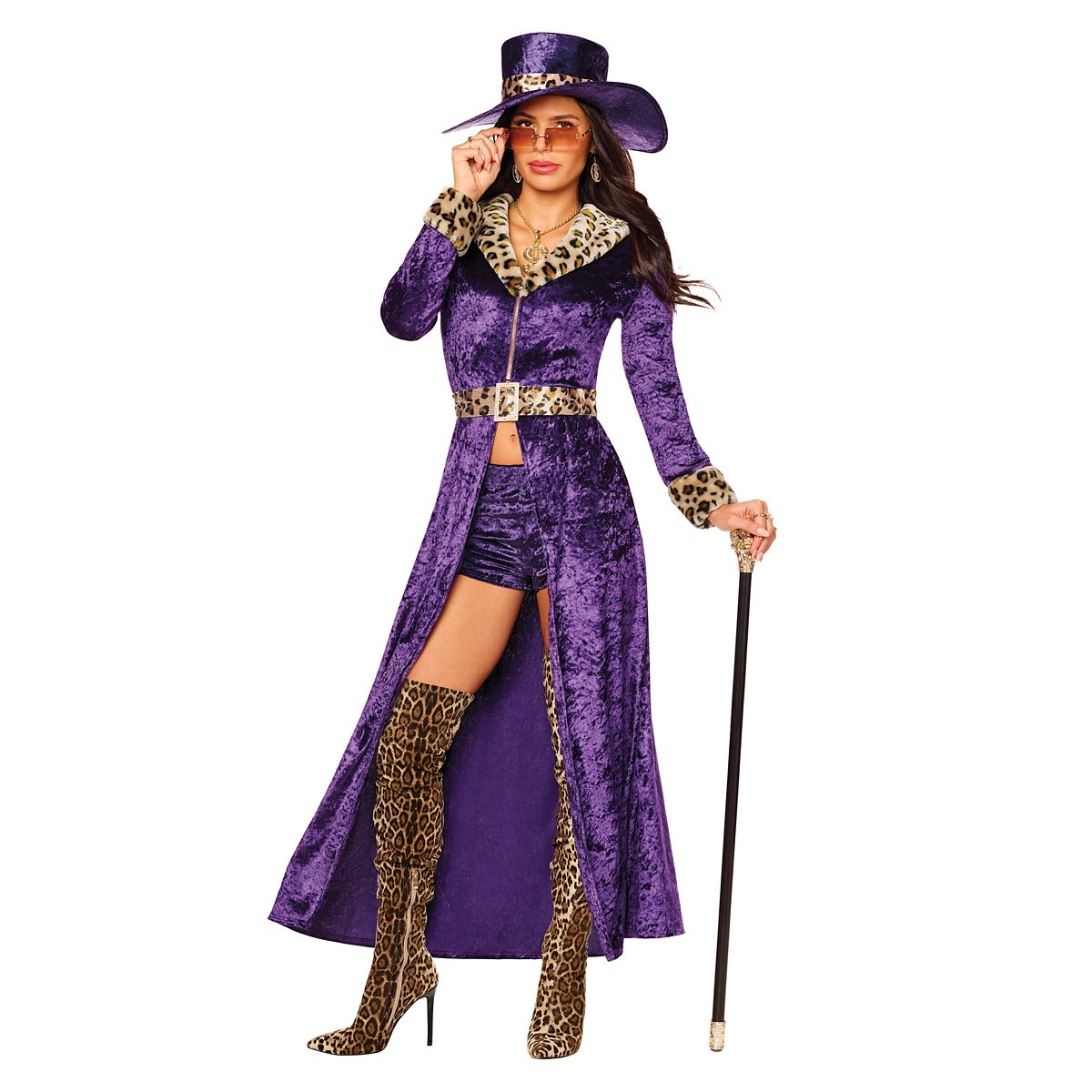 Adult Madame Money Costume PURPLE