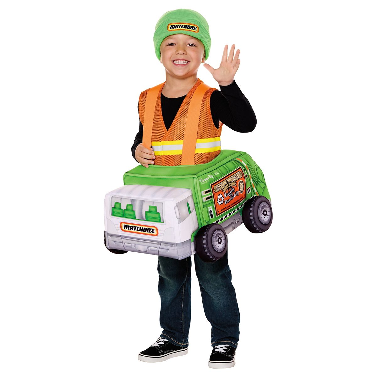 Toddler Matchbox Trash Truck Ride-Along Costume MULTI-COLOR