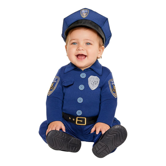 Baby Police Officer Jumpsuit Costume BLUE
