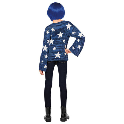 Kids Coraline Costume Top BLUE