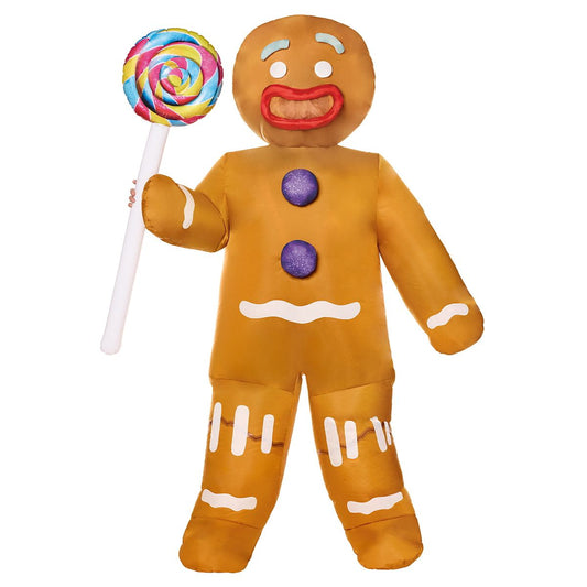Kids Gingy Inflatable Costume - Shrek BROWN