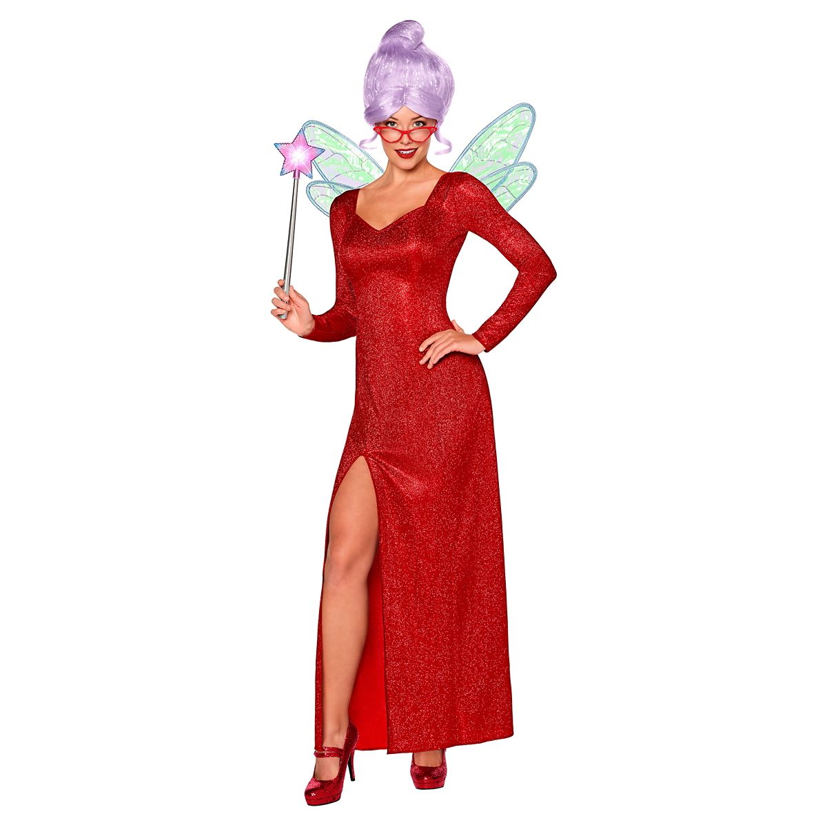 Adult Fairy Godmother Dress Costume - Shrek RED